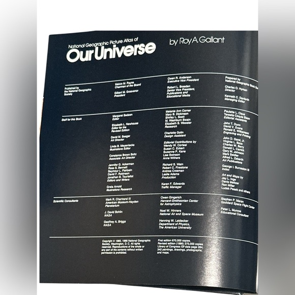 National Geographic, Our Universe Hardcover VTG 1986 Book - Picture 2 of 3